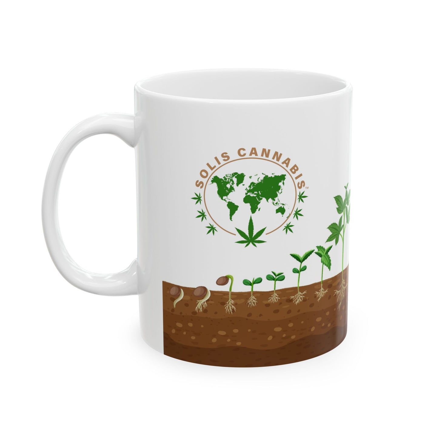 Solis Cannabis T-Shirts, Mugs & More! Ceramic Mug - Cannabis Seeds to Harvest
