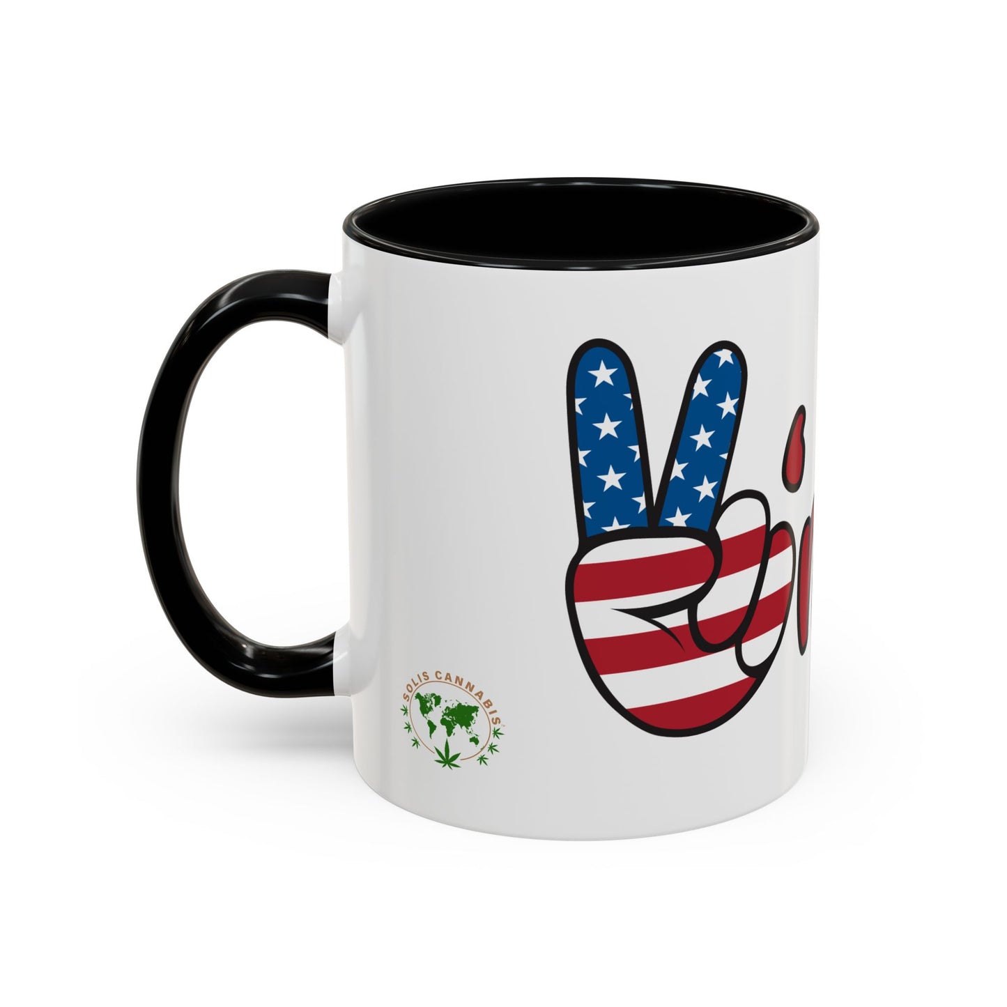 Coffee Mug - America Patriotic Design Black Logo (11oz)