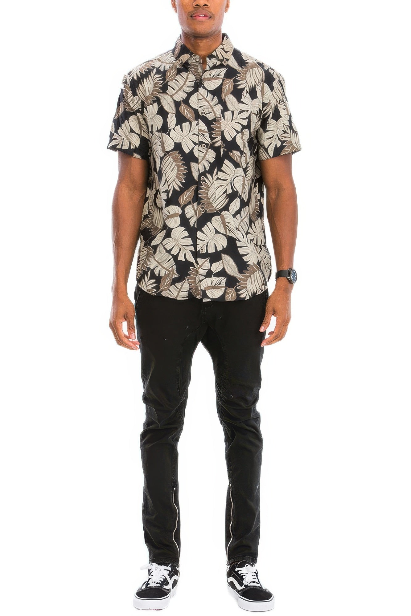 Hawaiian Print Button Down Shirt Multi 2