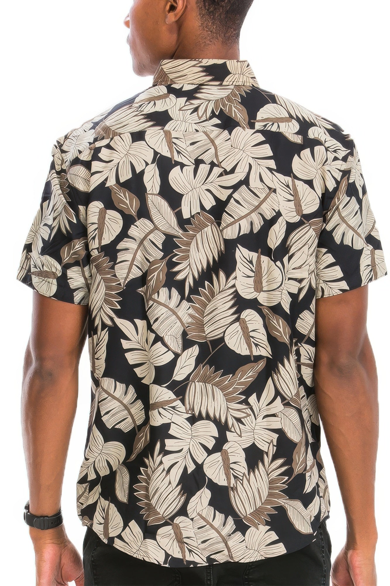 Hawaiian Print Button Down Shirt Multi 4