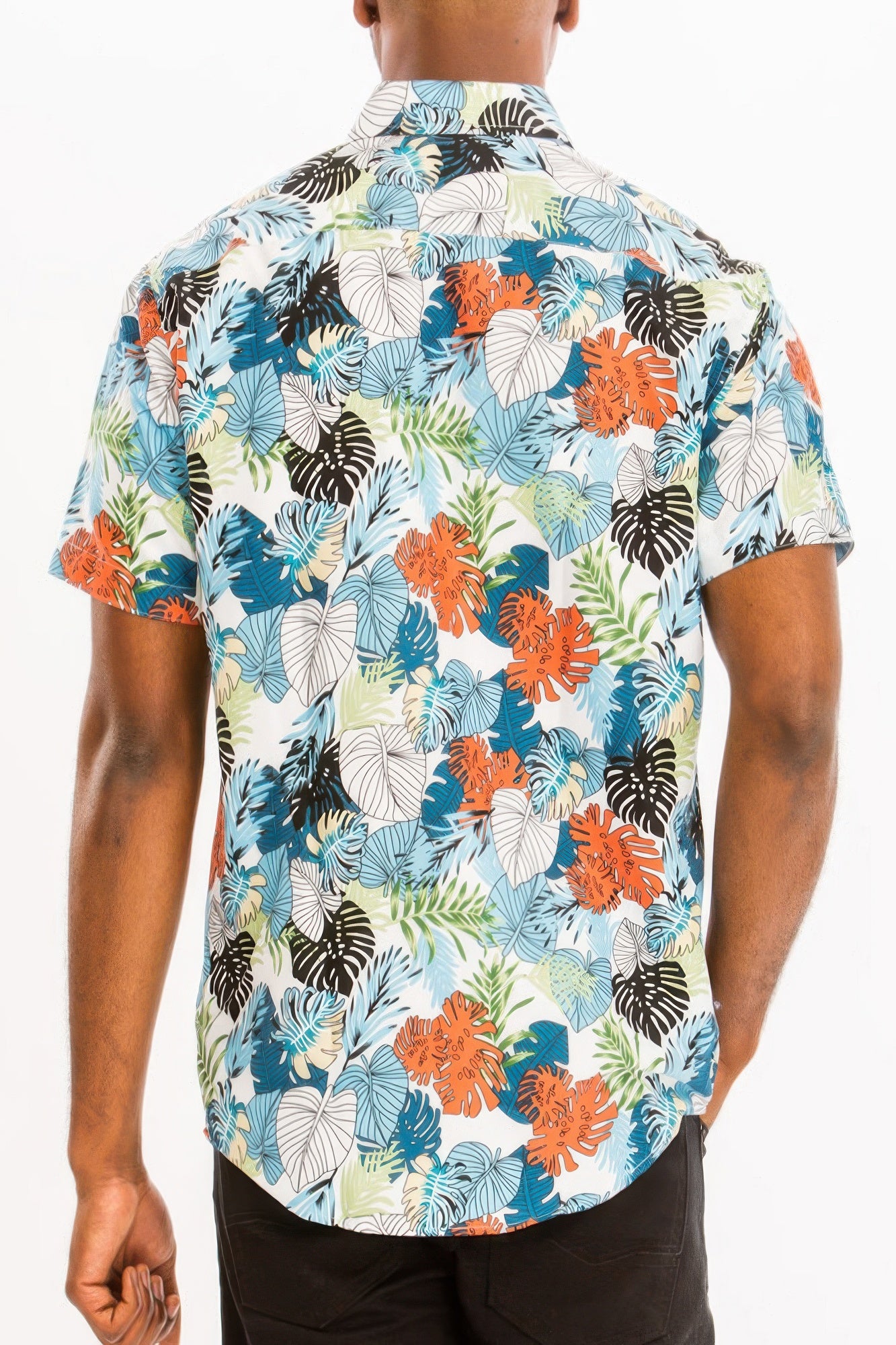Hawaiian Print Button Down Shirt Multicolor 3