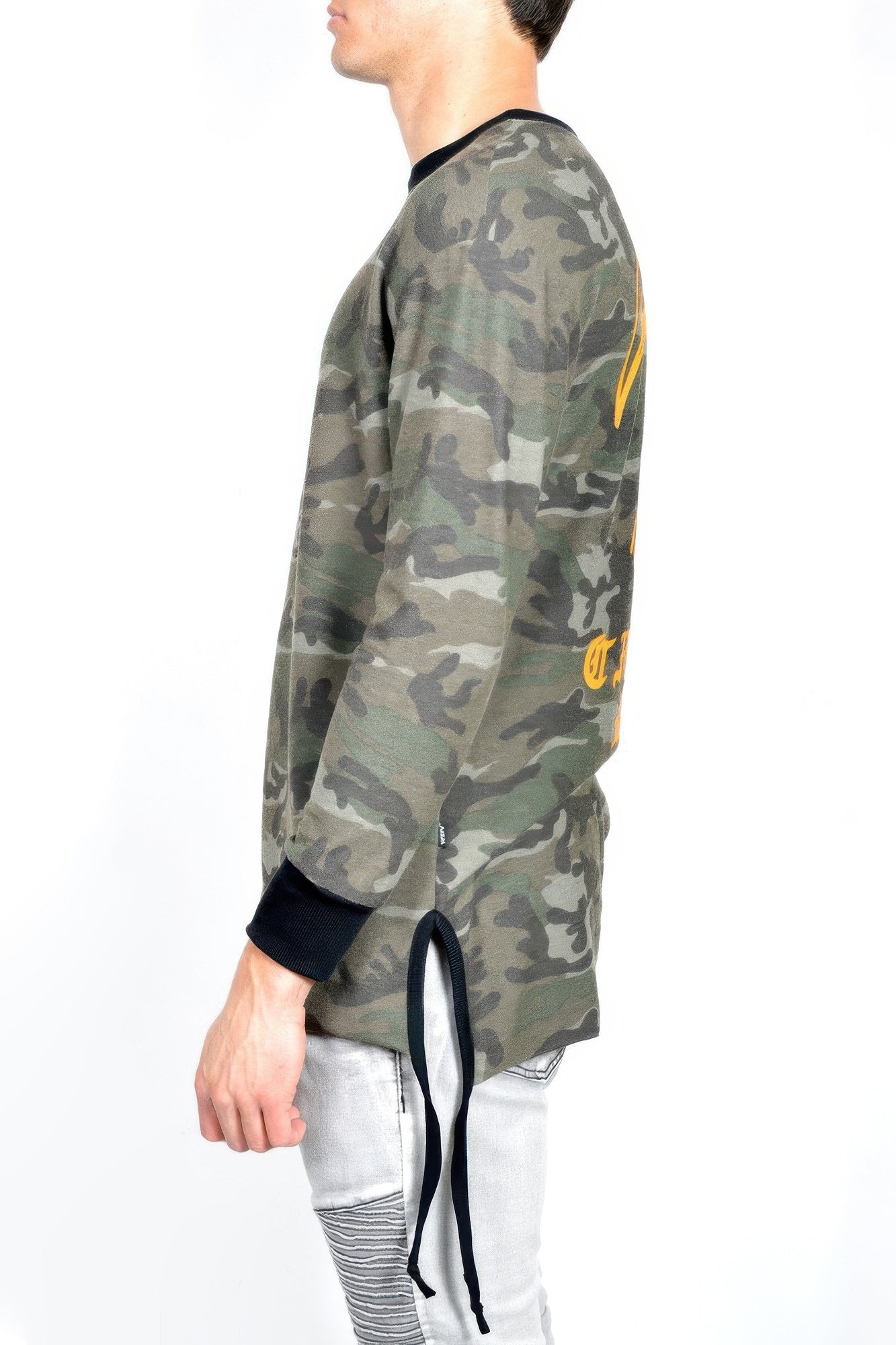 Men's Casual Long Sleeve Camo T-shirt Tops 4