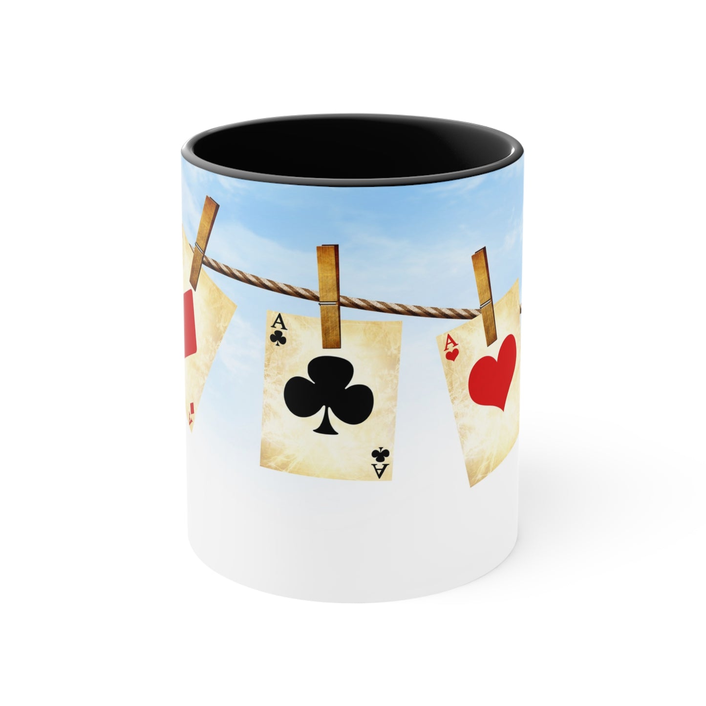 Quad Aces Mug Black Color