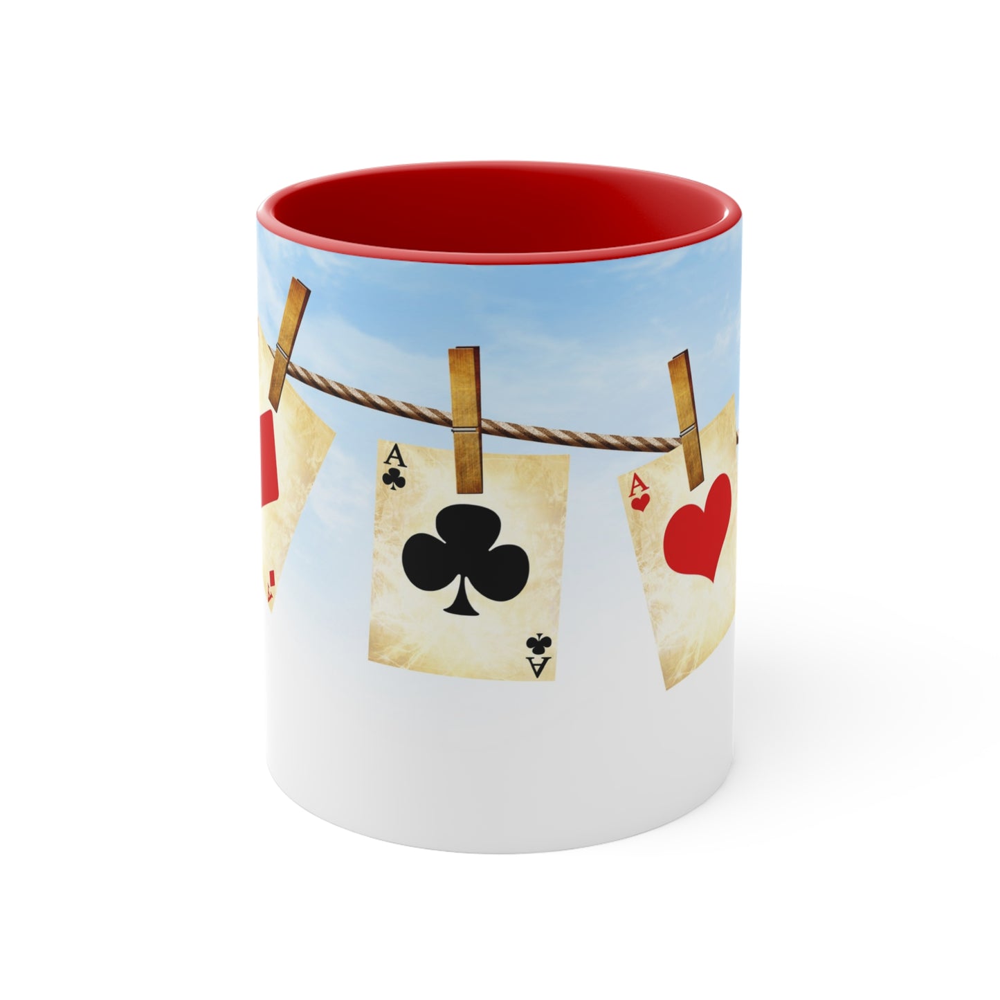 Quad Aces Mug Red Color