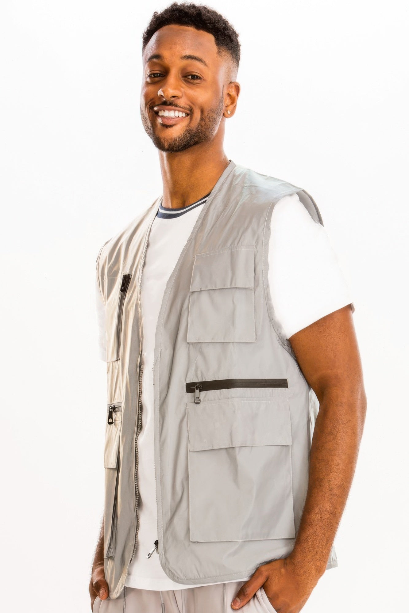 Reflective Utility Vest Grey 2