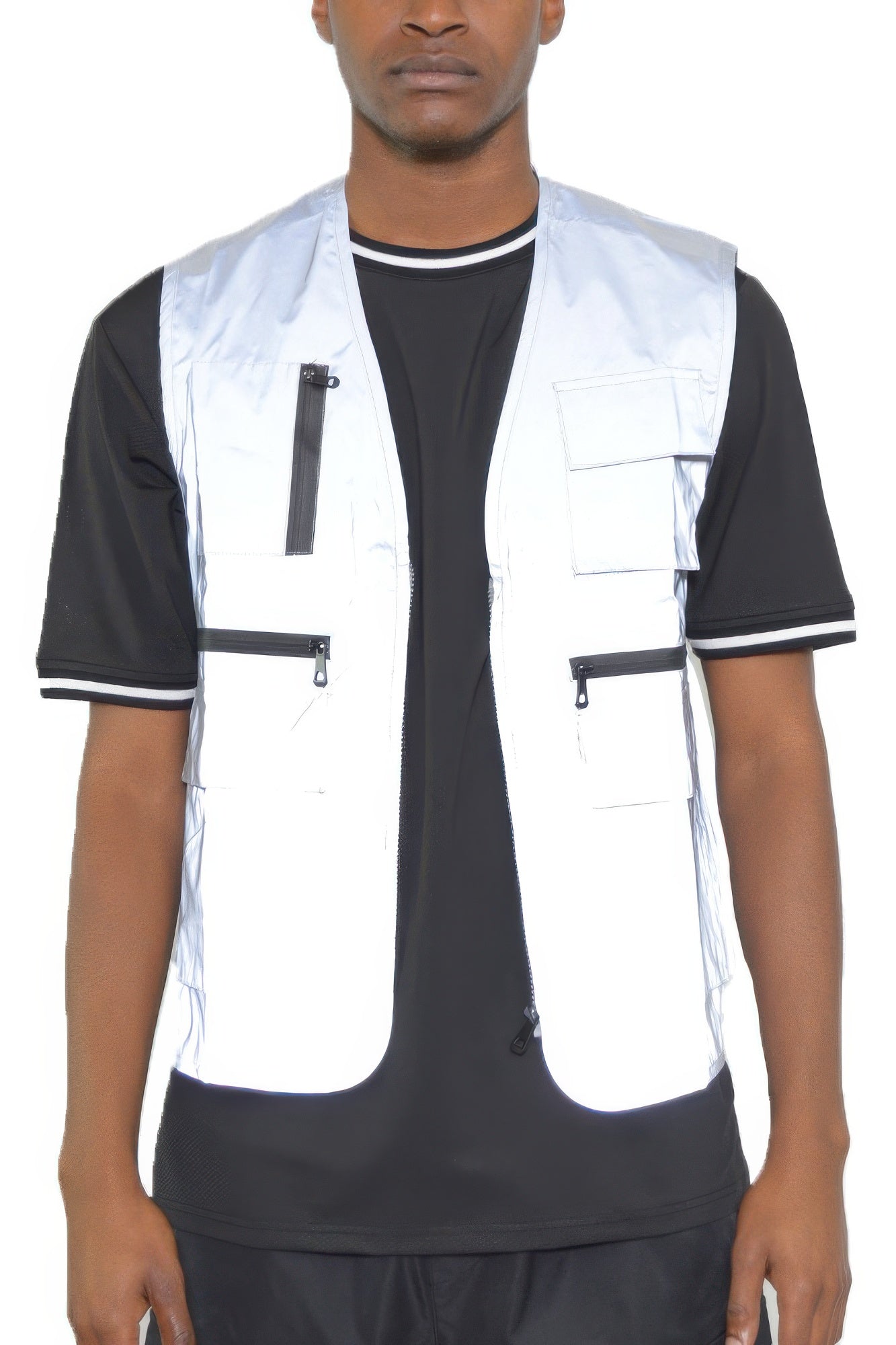 Reflective Utility Vest White 2