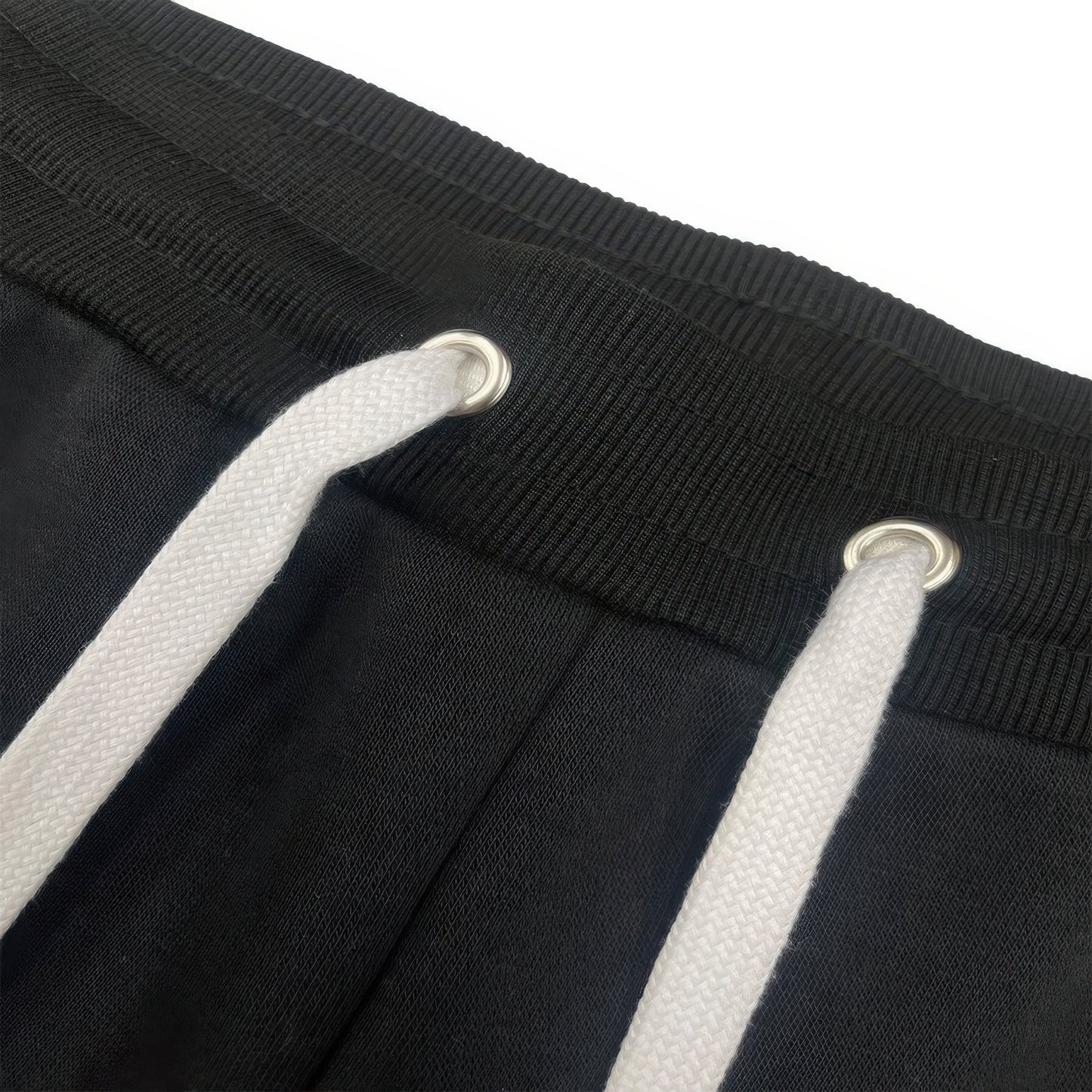 Solid With Three Stripe Pullover Hoodie Black Red 6