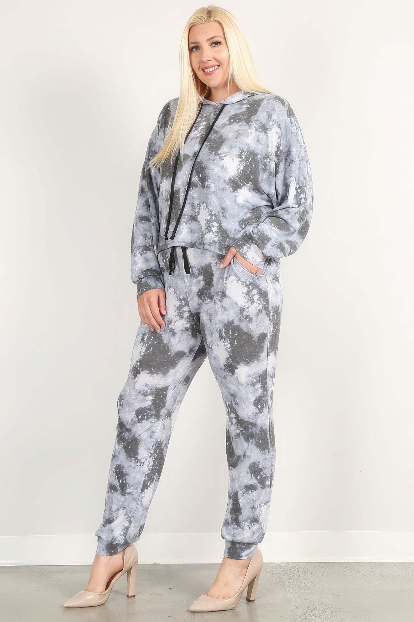 Tie Dye Print Pullover Hoodie And Sweatpants 2