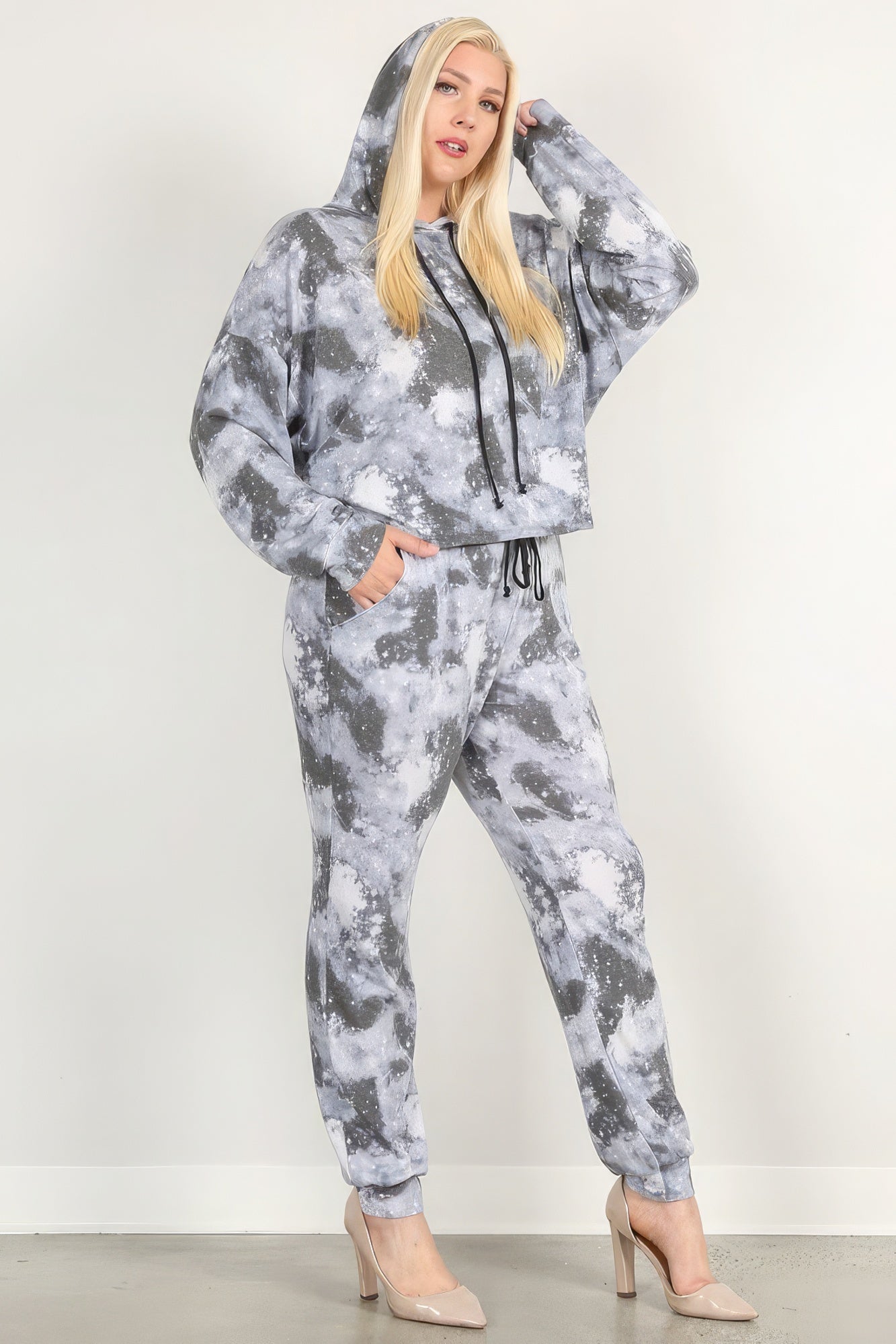 Tie Dye Print Pullover Hoodie And Sweatpants 3
