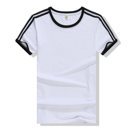 100 Cotton Contrast Trim T Shirts Plain Blank Slim Fitted Top Color Ringer Tee men football jersey t-shirt