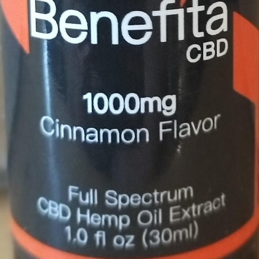 1000mg Full Spectrum Hemp Extract 30ml Tincture Cinnamon Flavor