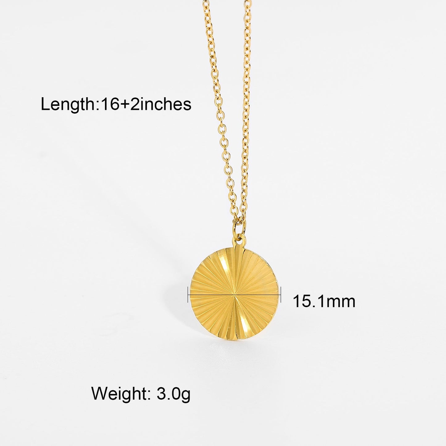 18K Gold Plated Stainless Steel Pendant Necklaces for women