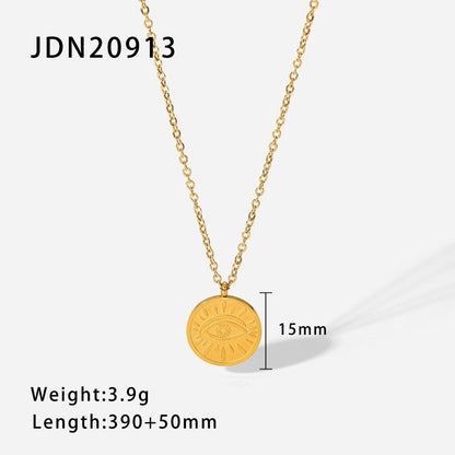 18K Gold Plated Stainless Steel Pendant Necklaces for women