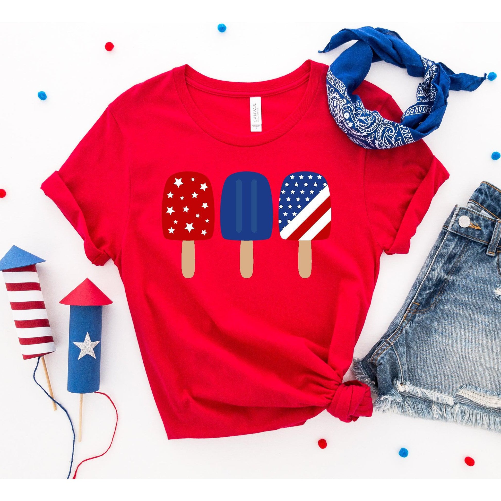 4th of July Popsicles T-shirt
