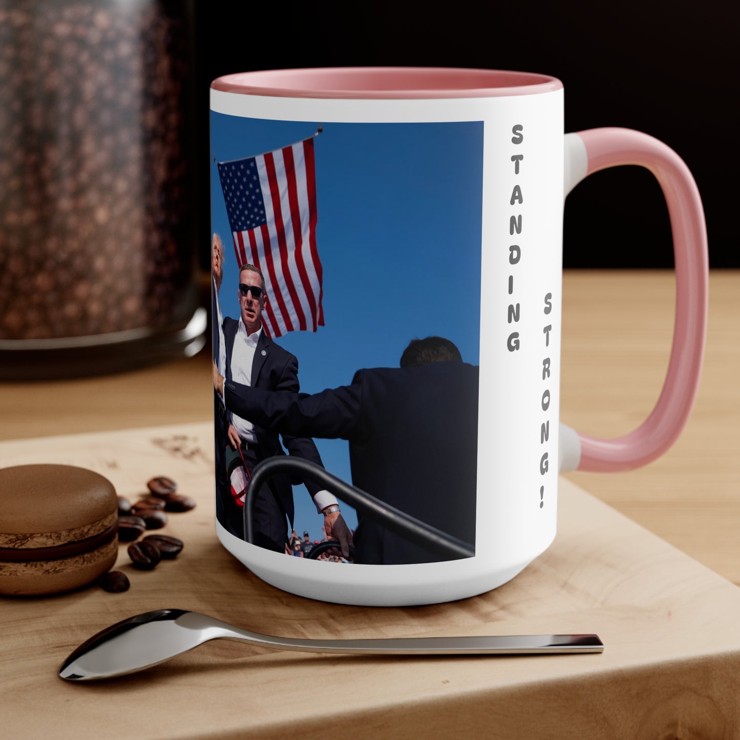 Trump Standing Strong Mug - Accent Mug