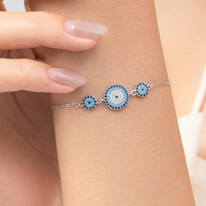 925 Sterling Silver Artificial Turquoise Bracelet