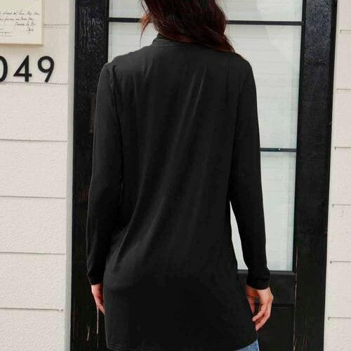 Basic Bae Full Size Open Front Long Sleeve Cardigan with Pockets