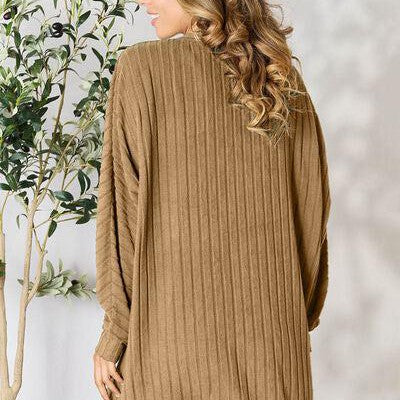 Basic Bae Full Size Ribbed Cocoon Cardigan