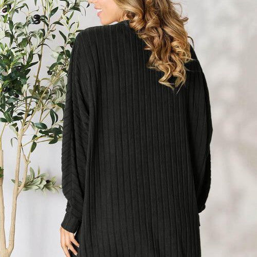 Basic Bae Full Size Ribbed Cocoon Cardigan