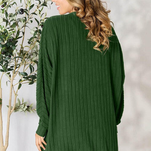 Basic Bae Full Size Ribbed Cocoon Cardigan