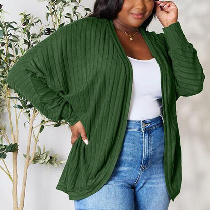 Basic Bae Full Size Ribbed Cocoon Cardigan