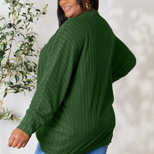 Basic Bae Full Size Ribbed Cocoon Cardigan