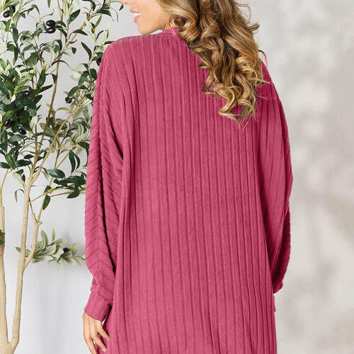 Basic Bae Full Size Ribbed Cocoon Cardigan