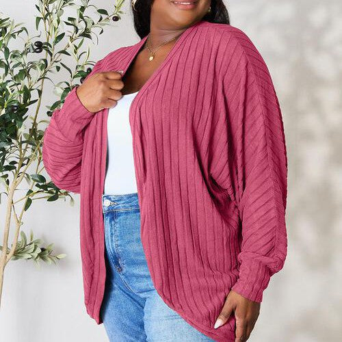 Basic Bae Full Size Ribbed Cocoon Cardigan