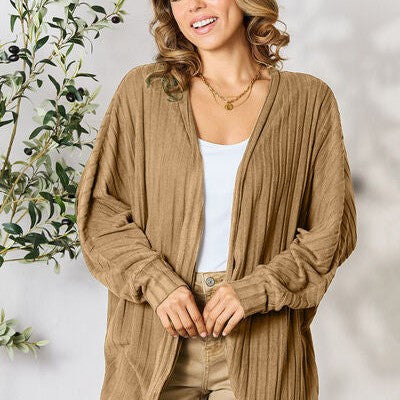 Basic Bae Full Size Ribbed Cocoon Cardigan