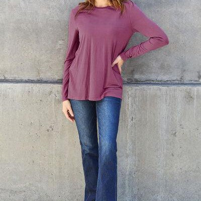 Basic Bae Full Size Round Neck Long Sleeve Top