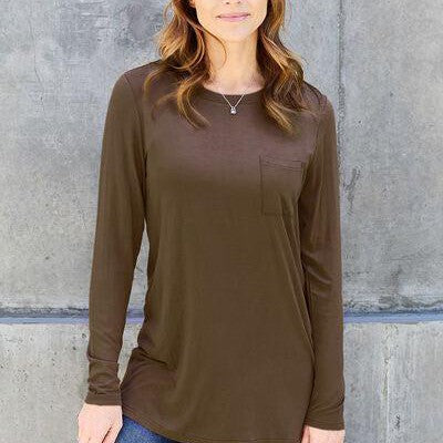 Basic Bae Full Size Round Neck Long Sleeve Top