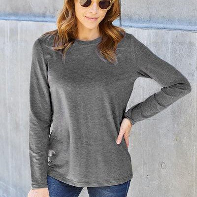 Basic Bae Full Size Round Neck Long Sleeve Top