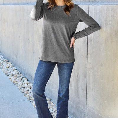 Basic Bae Full Size Round Neck Long Sleeve Top