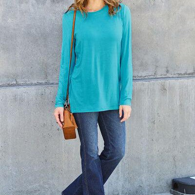 Basic Bae Full Size Round Neck Long Sleeve Top