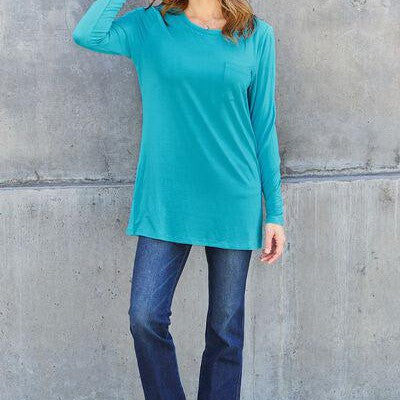 Basic Bae Full Size Round Neck Long Sleeve Top