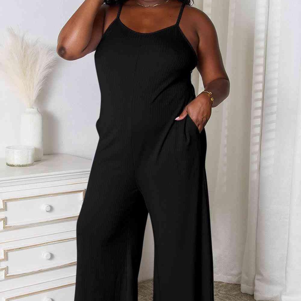 Basic Bae Full Size Spaghetti Strap V-Neck Jumpsuit