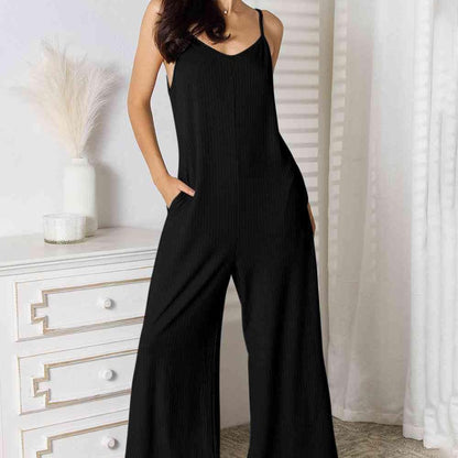 Basic Bae Full Size Spaghetti Strap V-Neck Jumpsuit