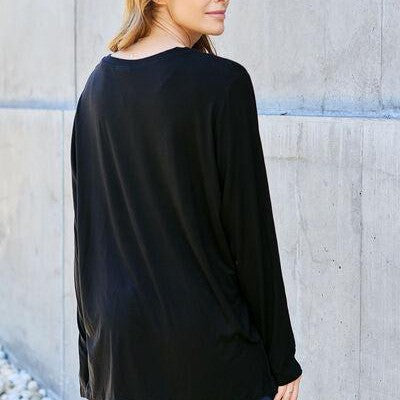 Basic Bae Full Size V-Neck Long Sleeve Top