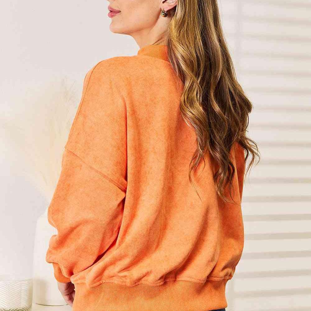 Basic Bae Round Neck Dropped Shoulder Sweatshirt