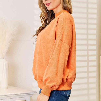 Basic Bae Round Neck Dropped Shoulder Sweatshirt