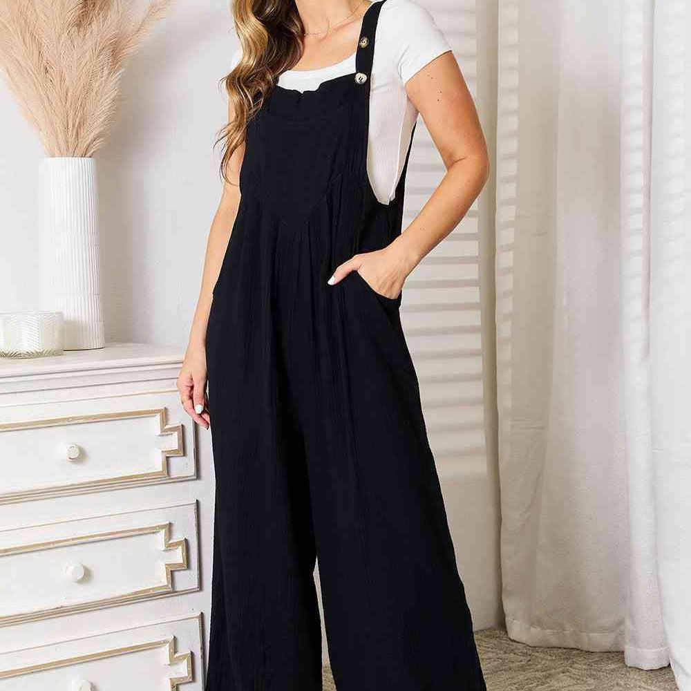 Basic Bae Wide Leg Overalls with Pockets