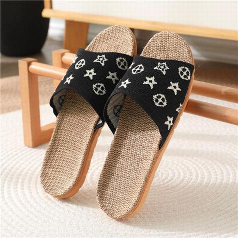 Breathable Cotton Fabric Eva and Hemp Hard-Wearing Linen Slippers