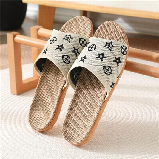 Breathable Cotton Fabric Eva and Hemp Hard-Wearing Linen Slippers