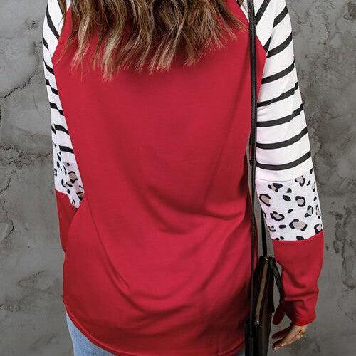 Bull Graphic Striped Long Sleeve T-Shirt