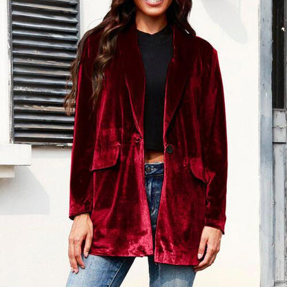 Button Up Pocketed Long Sleeve Jacket