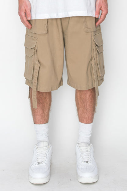 Twill Utility Jogger Shorts