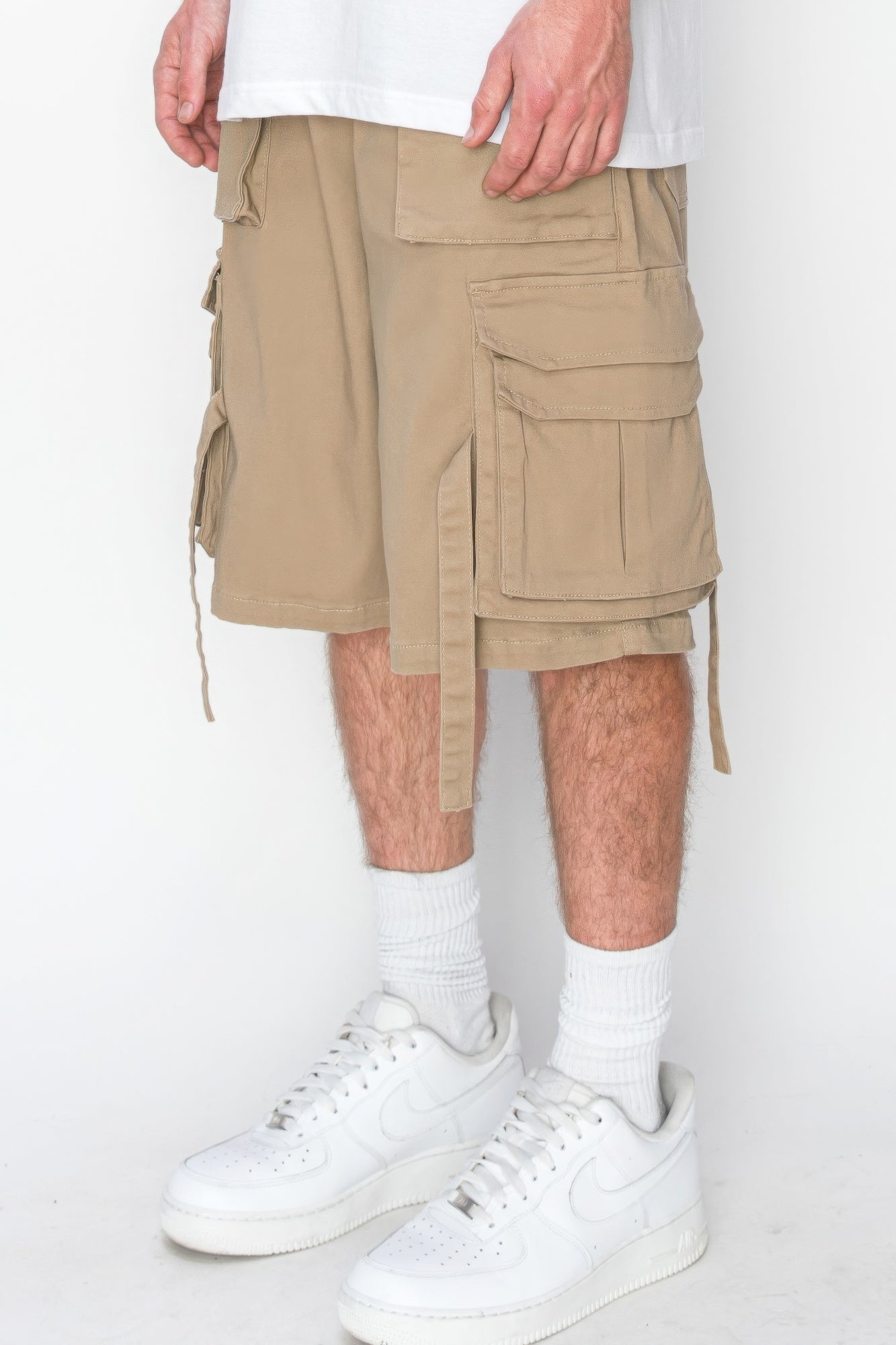 Twill Utility Jogger Shorts