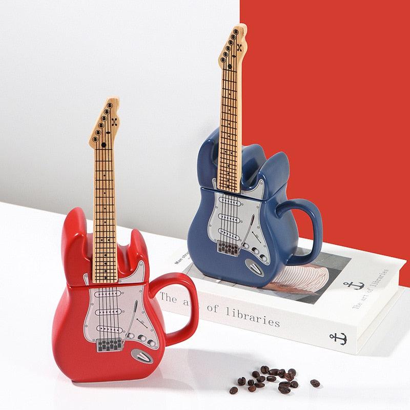 Creative 3D Ceramic Guitar Shape Mug