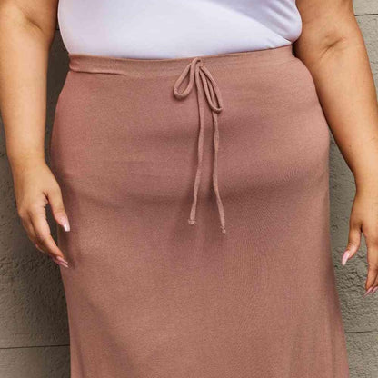 Culture Code For The Day Full Size Flare Maxi Skirt in Chocolate