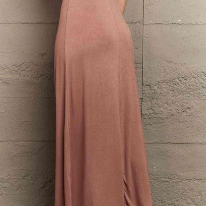 Culture Code For The Day Full Size Flare Maxi Skirt in Chocolate